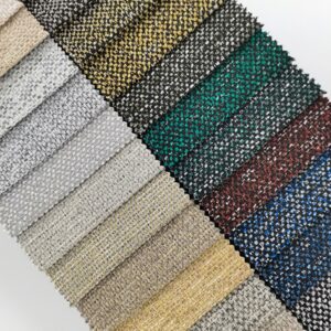 Three-Tone Woven Polyester Linen Coated Upholst...