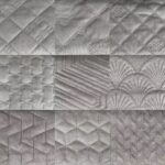 Warp-knitted ultrasonic embossed velvet for sofa upholstery