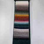 Woven Checkered Chenille Upholstery Fabric color swatch card