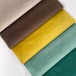 Warp Knitted Solid Color Dutch Velvet color samples showing surface texture