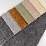 Woven Teddy Chenille Upholstery Fabric color samples showing surface texture
