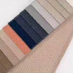 Woven Houndstooth Jacquard Chenille Upholstery Fabric front and reverse side detail