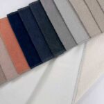 Woven Herringbone Jacquard Chenille Upholstery Fabric color samples showing surface texture