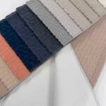 Woven Houndstooth Jacquard Chenille Upholstery Fabric color samples showing surface texture
