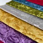 Warp Knitted Crushed Italian Velour Upholstery Fabric color samples showing surface texture