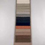 Woven Houndstooth Jacquard Chenille Upholstery Fabric color swatch card