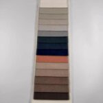 Woven Herringbone Jacquard Chenille Upholstery Fabric color swatch card