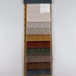 Woven Viscose Blended Corn Grain Velvet Upholstery Fabric color swatch card