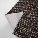 Woven Two-tone Chenille Snowflake Textured Upholstery Fabric front and reverse side detail