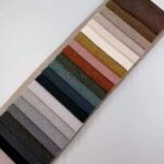 Woven Textured Jacquard Upholstery Fabric (Item JC2607) color swatch card at an angle