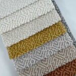 Woven Viscose Blended Snowflake Texture Upholstery Fabric color samples showing surface texture