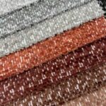 Woven Two-tone Chenille Snowflake Textured Upholstery Fabric color samples showing surface texture