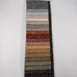 Woven Two-tone Chenille Snowflake Textured Upholstery Fabric color swatch card