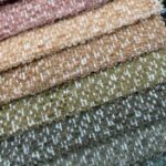 Woven Two-tone Chenille Snowflake Textured Upholstery Fabric color samples showing surface texture