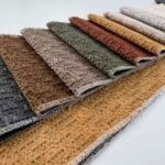 Woven Viscose Blended Corn Grain Velvet Upholstery Fabric color samples showing surface texture