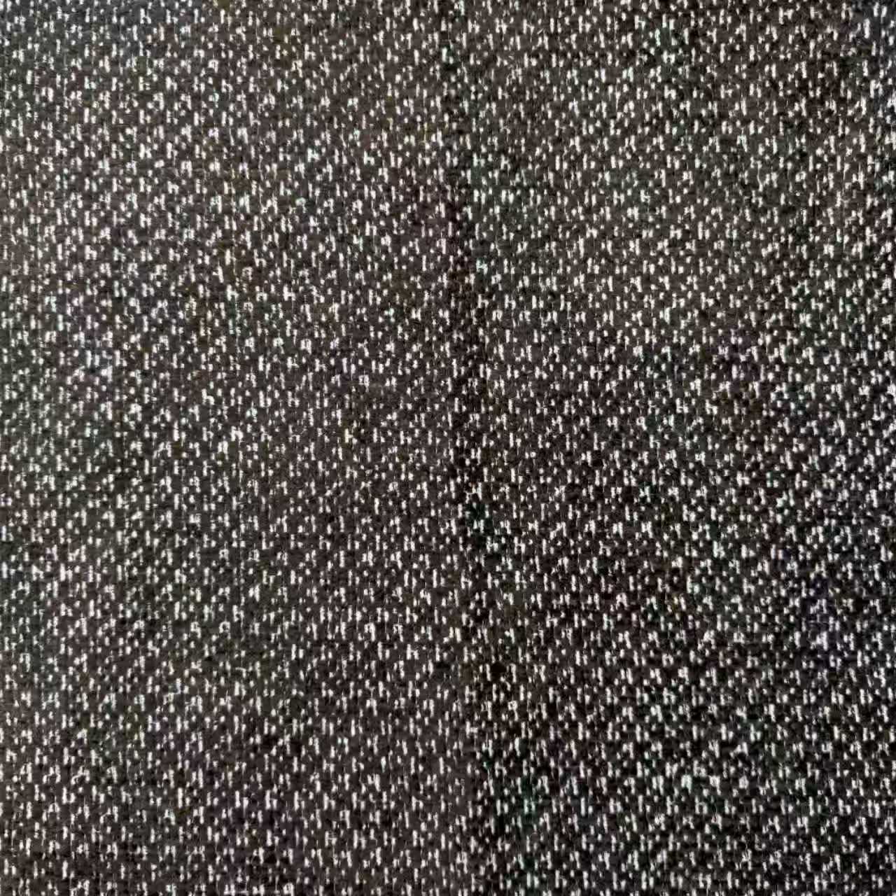 Woven Two-tone Chenille Snowflake Textured Upholstery Fabric texture close-up