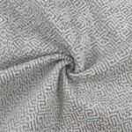Woven Viscose Blended Snowflake Texture Upholstery Fabric gathered sample showing drape